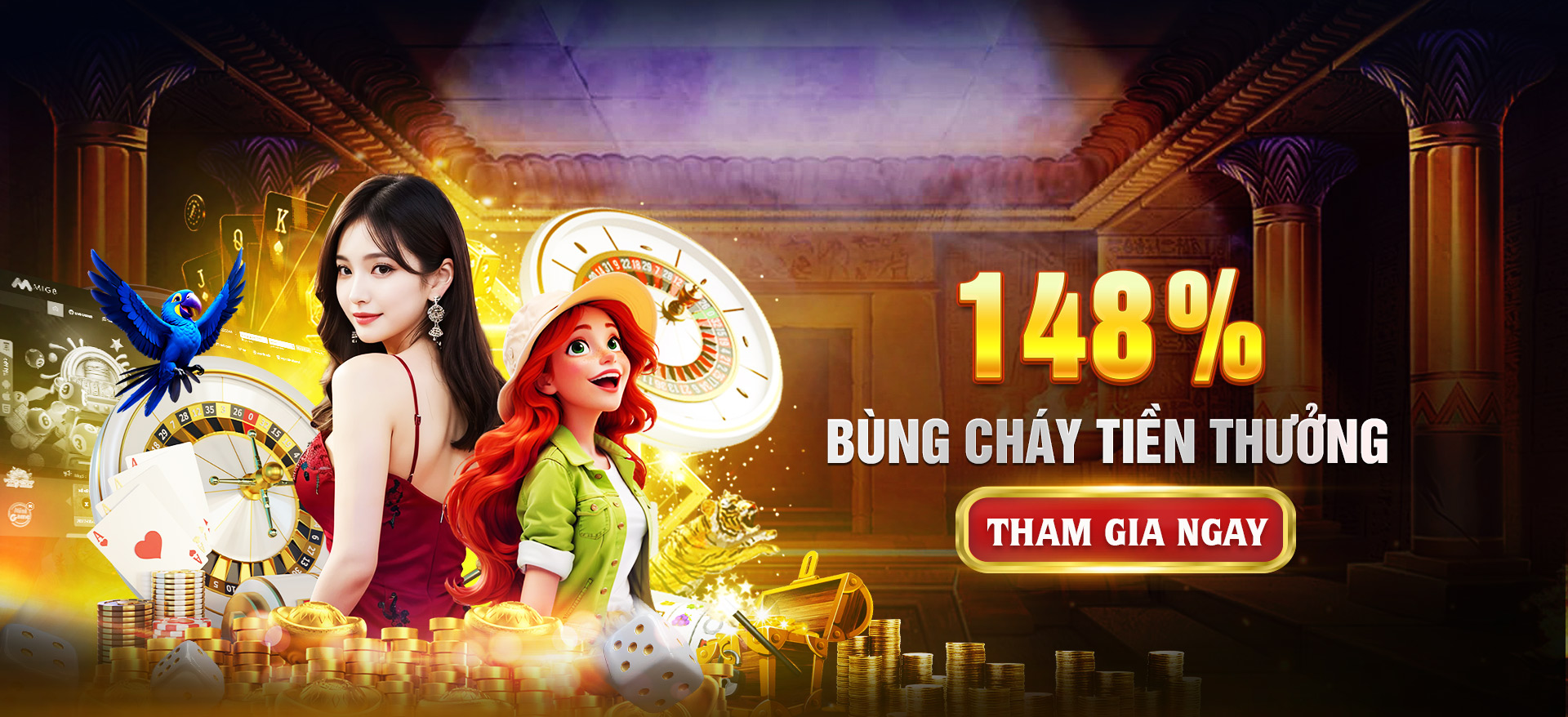 Hình ảnh quảng cáo của vb9 hiển thị nền tảng và các lợi ích